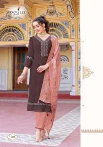 Sarika New Designs Kurti Pant Dupatta Pair embroidery and handwork