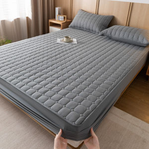 Patented anti-mite 100% Waterproof Mattress Cover Quilted Cotton Mattress Protector Garterized Design Bed Cover