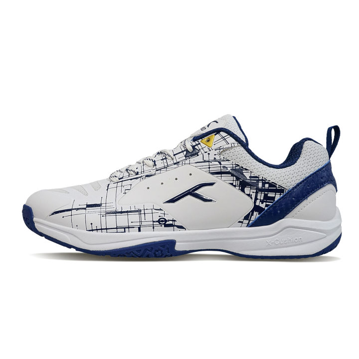 Hundred Badminton Shoes Beast II HBFS-3M046-5 White/Navy Sepatu