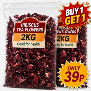 Dried Hibiscus Tea 1KG - Dried HIBISCUS (Roselle) Weight loss tea /Keto friendly