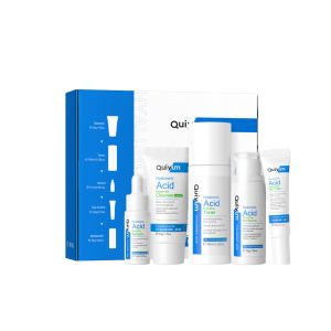 Hyaluronic Acid Skincare 5pc Set Facial Kit Hydrating Rejuvenating Firming Moisturizing Beauty Radiant Women Pamper Gift