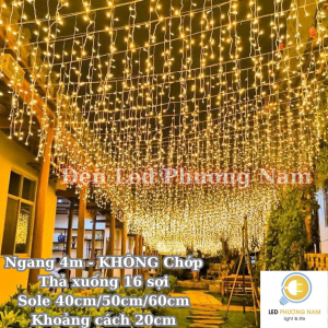 Dây Đèn Rèm Thả Trang Trí Ngoài Trời Chống Nước Siêu Đẹp Đèn Rèm Mành Mưa Siêu Đẹp