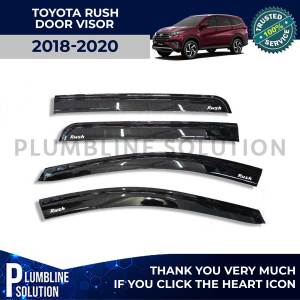 Window Door Visor for Toyota Rush G E 2018 -Onwards Model OEM Injection Type Window Deflectors Door Visor Rain Visor Window Visors Inject Type Window Door Visors Rain Guard High Quality ( Black ) Complete Set -- 4 pcs. E EP
