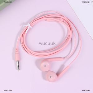 wucuuk หูฟังแบบมีสาย U19ผิวเรียบหูฟัง3.5มม. พร้อมชุดหูฟังเพลงตัดเสียงรบกวนมือไมค์ในตัว