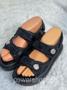 IMPORT Sandal Gunung Wanita Velcro Bunga Tali Transparan