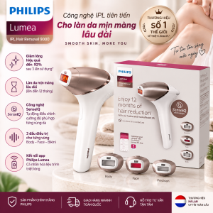 Máy Triệt Lông Philips Lumea IPL 9000 Nhập Đức BH 12 Tháng