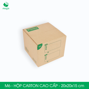 M6 - 20x20x15 cm - 60 hộp carton đóng hàng cao cấp - Thùng carton hộp gói hàng | Magix Packaging