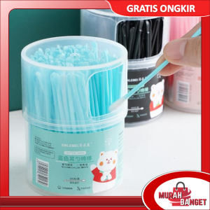 Murah Banget - Cotton Bud 2 In 1 / Korek Kuping Super Lembut Isi 100 Pcs / Pembersih Telinga 2 In 1 / Cotton Bud Lembut Dewasa Anak