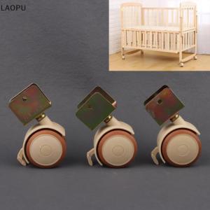 🎉【Low price】🎉LAOPU 4Pcs Furniture Crib Swivel Casters Cabinet Wheels With Brake Nylon Furniture Support Leg For Chairs Baby Bed Trolley