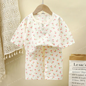 ชุดนอนน่าร้อน เสื้อผ้าเด็ก ชุดนอนเด็ก เซท 2 ชิ้น พิมพ์ลายทั้งตัว