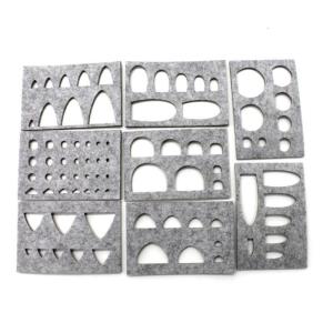 8pcs Wool Felt Mold Felting DIY Craft Stencil Applique Handicraft Shaping Mould Sewing