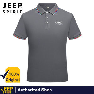Jeep tinh thần nam ve áo Áo polo tay ngắn bảo hộ lao động ĐÔI MÙA HÈ Phong cách tay lỡ bảo hộ lao động giản dị áo sơ mi nam