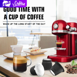 【i Cafilas】[NEDPNC01] Disposiable Plastic Capsule Filter Food Grade PP  Self-contained Empty with Aluminum Foil Lids Seals Coffee Maker Cups Pods Adhesive Cover Easy to Close for Nespresso Capsule DIY Own Coffee