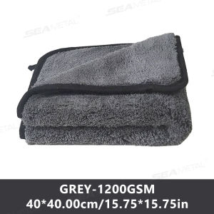 SEAMETAL 1200gsm Thickened Car Cleaning Towel Super Absorbent Microfiber Coral Fleece Cleaning Cloth Home Window Detailing Rag