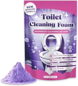 Ultra Foaming Toilet Cleaner Powder Pouches Self-Activating Cleaning Foam Easy Deep Clean for Home & Bathroom 