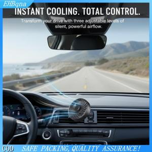 [COD] Car USB Cooling Fan 1 Set 3 Speed 5V 1A for Air Outlet 360 Degree Adjustable for Efficient Climate Control
