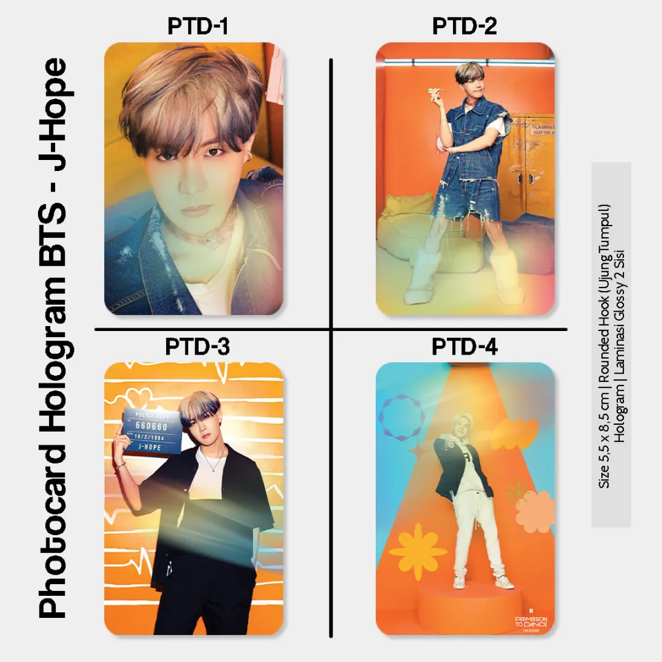Photocard Hologram BTS Permission to Dance - Photo card Premium