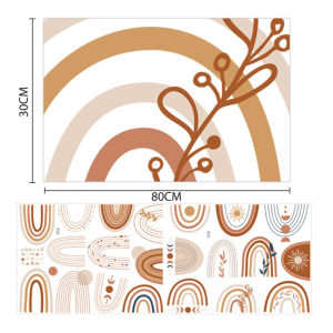 【จัดส่งภายใน 2-3 วัน】 สติกเกอร์ติดผนังสีรุ้งสำหรับห้องเด็กสติกเกอร์ตกแต่งสไตล์โบฮีเมียนอร์ดิก