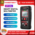 【Dari Jakarta】HABOTEST HT109L Multimeter Digital Pintar 4000 Hitung Multimeter Digital Otomatis Penguji Multifungsi AC DC 4V 40V 400V 600V. 