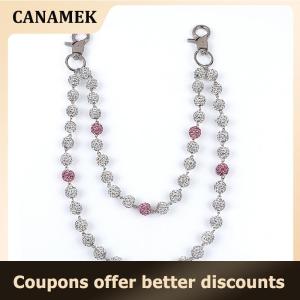 【 CANAMEK 】 Hip-hop Pants Chains High-quality Ball Beads Waist Chains Simple Jeans Chain Fashion Pants Chain Clothing Accessories Gifts