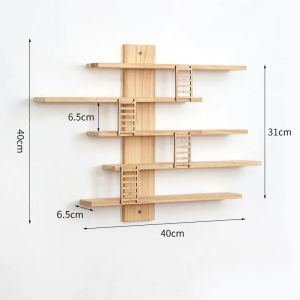 xpkQ Wooden Storage Holders Wall Shelf Spice Rack Display Holders Jewelry Organizer Shelves Figure Display Stand Tea Cup Display Rack 9Q4T2