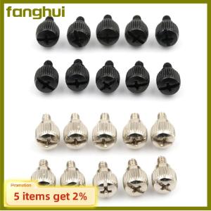 fanghui 10Pcs 6#32x5 Thread Teeth Length 5mm Computer PC Case Toolless Adjustment Screw