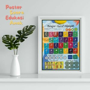 Poster Suara Hijaiyah Edukasi Anak Belajar Ngaji