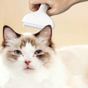 OUTOPEN Anti-knot Cat Hair Removal Comb No Hurt Fine Tooth Pet Hair Knotting Comb Portable Stainless Steel Pet Hair Clipper For Cat Dog