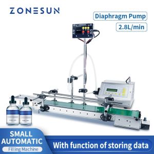 ZONESUN Filling Machine ZS-DTDP160A Automatic Small Liquid Juice Essence Filler Sample Astringent With Conveyor Food & Beverage Machinery