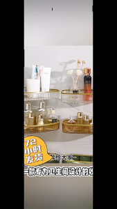 No Drilling Shower Rack Convenient Shampoo Organizer Self Adhesive Bathroom Storage Solution Washroom Supplies Tool