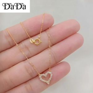PAWNABLE 18k Saudi Gold Nasasangla Opal heart zircon pendant necklace womens gift hypoallergenic non tarnished