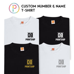 [Adult/Kid] Custom Number & Name T-shirt Tshirt T Shirt Baju TeamFamilyCoupleTeamClassmateCompany Valentines Birthday Anniversary Gifts
