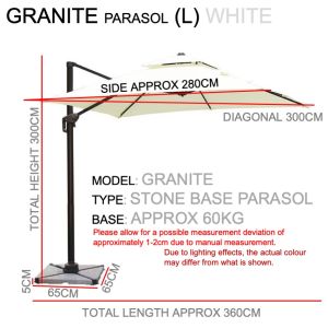 Big parasol umbrella Square / Patio Umbrella Offset Hanging Umbrella Cantilever Sunshade /Beach Waterproof Wind Resistance Cover Parasol with base stand Umbrella