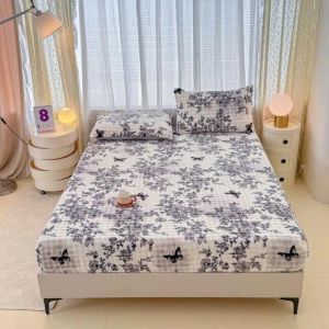 Bộ ga gối nỉ nhung sữa họa tiết 3D chất liệu mềm mịn ấm áp không rụng lông hàng nhập khẩu cao cấp