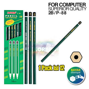 MR Joyko Pensil 2B Komputer Pencil For Computer P-88 2B Pensil Tulis ANAK 2B Pensil Ujian 2B - 1 Pack 12 Pcs