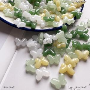 [COD] Auto Stuff ลูกปัดแก้วลายผีเสื้อผสมโคมไฟลูกปัดเคลือบ10ชิ้น ล็อตสำหรับทำเครื่องประดับสร้อยข้อมือแบบทำมืออุปกรณ์เสริมสำหรับต่างหูปิ่นปักผม