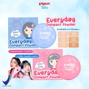 PIGEON Teens Everyday Compact Powder + UV Protection 14gr (FULL / REFIL) - Innocent / Natural