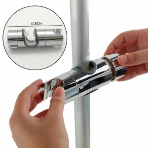 ADJUSTABLE HAND SHOWER HOLDER CHROME For Slide Bar 360 Degree Rotation Sprayer Shower Arm Holder Bracket