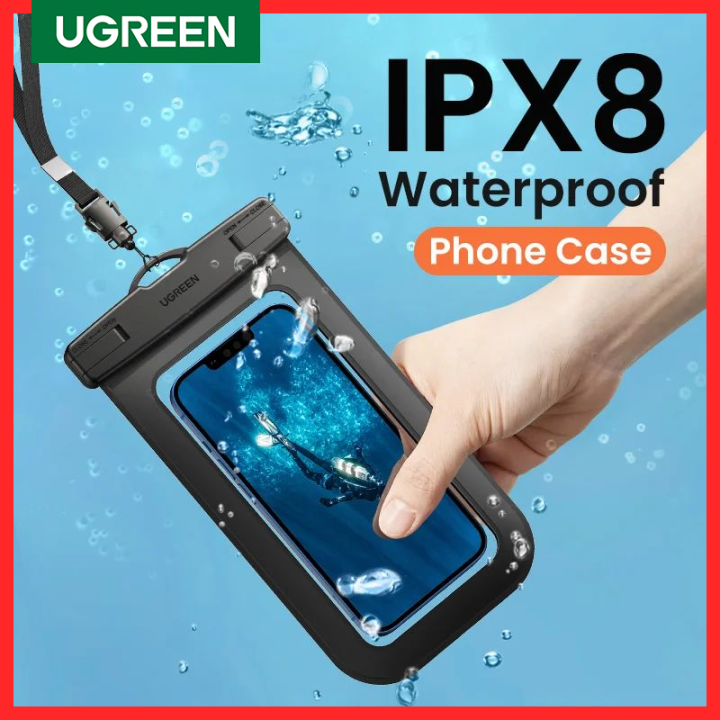 เคสป้องกัน HGU-Kieus UGREEN IPX8โทรศัพท์กันน้ำ iPhone 14 13 12 Pro Max สำหรับกระเป๋าแห้งถุงผ้าว่ายน้ำแบบสากล
