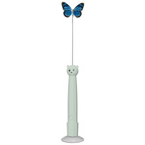 MAULLY 360° Rotation Butterfly  Electric Cat Teaser Suction Cup Base USB Rechargeable Automatic Cat Teaser Smart Long Battery Life Interactive Pet Toy Indoor Play