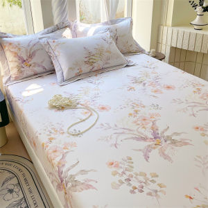 Dansunreve 100% Cotton Bedsheet 1200TC Breathable Floral Fittedsheet Single Queen King Super King