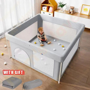 Pop-Up Baby Playpen with Carry Bag Instant Foldable Play Yard No Tools Setup Safety Gate for Toddlers