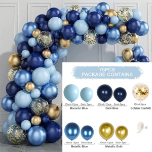 ZEEMIN Blue Balloon Garland Arch Kit Happy Birthday Party Decoration Kids Boy Baby Shower Ballons Wedding Party Supplies