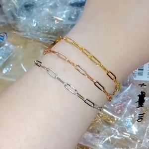 REALPICT 100% Kalung Gelang Tangan dan Gelang Kaki Perhiasan Titanium Wanita Anti Karat Anti Alergi Tahan Lama MEWAH dan ELEGAN Di jamin