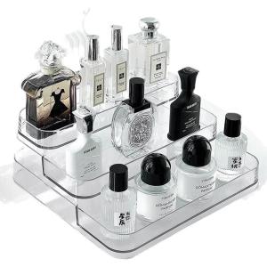 🇸🇬[In Stock]3Layer Perfume Organizer Storage Display Rack Box Acrylic Cosmetics Stand Organiser Storage Rack