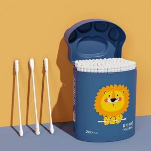 Tăm bông WAI tăm bông sơ sinh tăm bông ngoáy tai bông tăm tự nhiên an toàn cho bé hộp 200 cây - Happy Home 4U