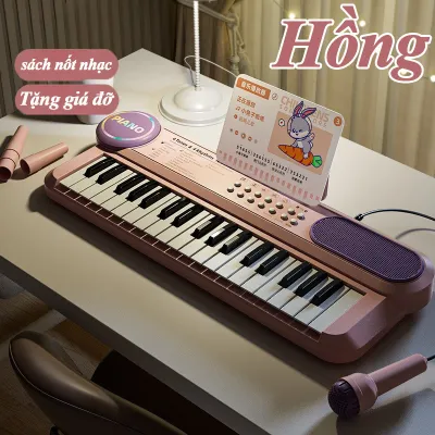 Oldlaiben đàn piano điện tử 37 phím bàn phím nhạc cụ trẻ em học nhạc âm thanh stereo có loa pin sạc xách tay