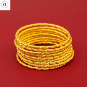 XT Jewellery Vòng Tay Mỏng 24K 3Mm Hàn Quốc Mạ Vàng Nguyên Bản 916 Thời Trang Mờ Cho Nữ