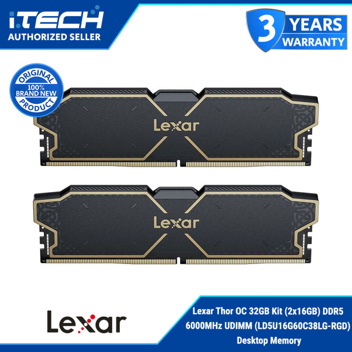 Lexar Thor OC 32GB Kit (2x16GB) DDR5 6000MHz UDIMM