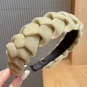 ELBER ACC196 Bando Kepang Satin Korea Scrunchie Headband Bandana Polos Wanita Bksesoris Rambut Wanita Fashion Murah Y1775